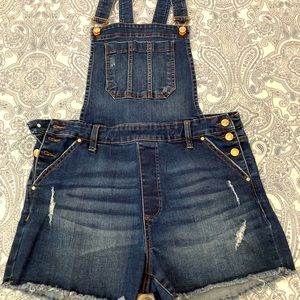 Blue Jean Shorts Overalls
